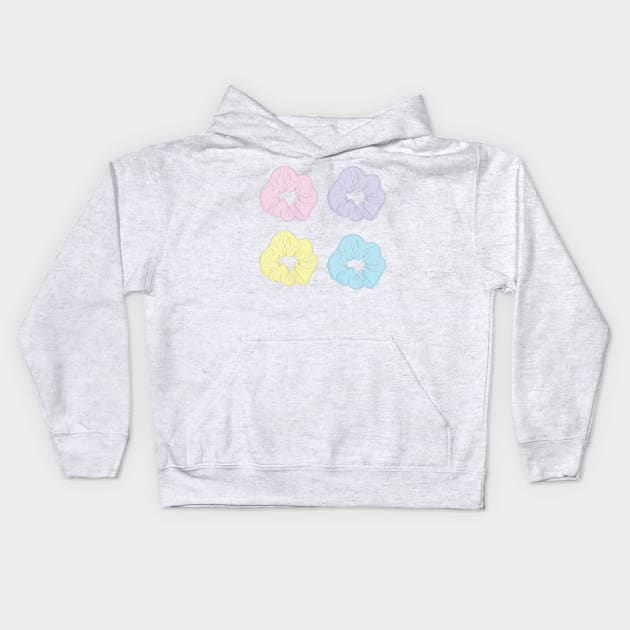 Scrunchie sticker Kids Hoodie by snowshade